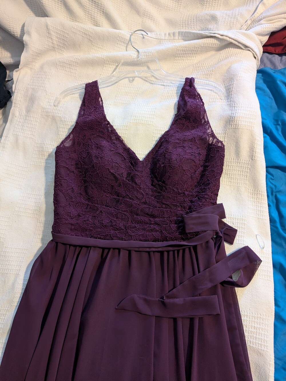 Kennedy Blue Deep Purple Lace V-Neck Dress